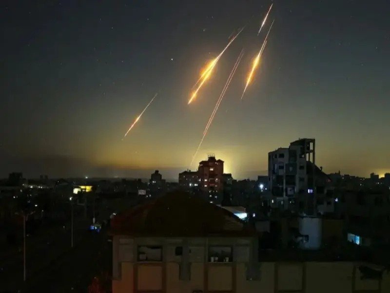 Missile interception in Israel