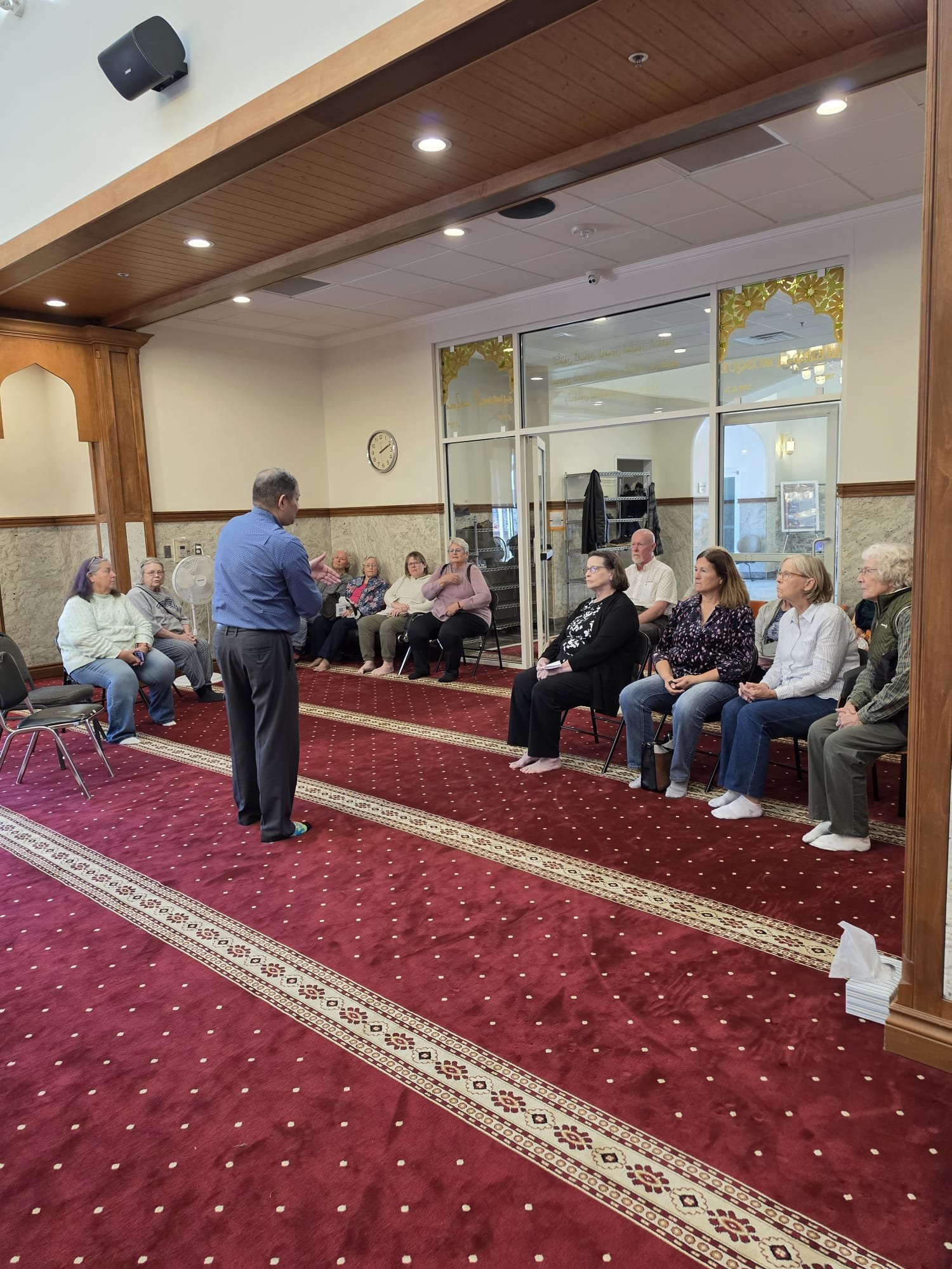 Group photo with hosts